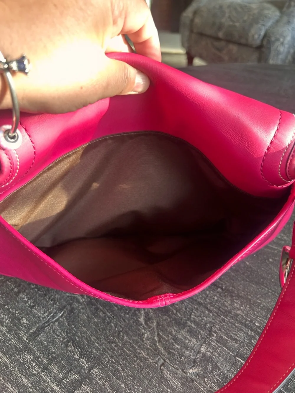 Coach  SoHo Pink Pleated Calf Hide Y2K flap bag - Picture 12 of 15